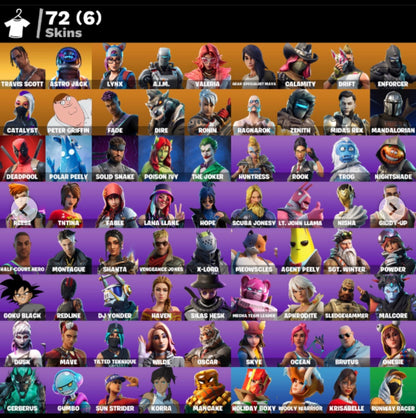 Fortnite 72 Skins Travis Scott (PC) FA VERKAUFT - Accelix
