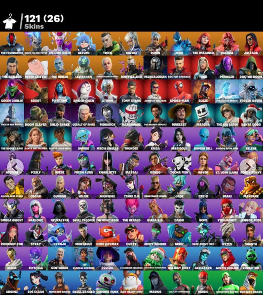 Fortnite 121 SKINS / Renegade Raider FA