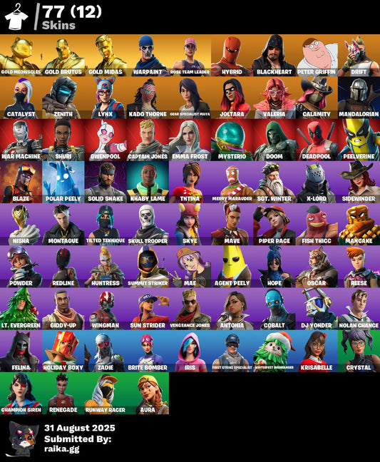 ALL PLATFORMS | 77 SKINS | OG STW SUPER DELUXE | 3 GOLD SKINS - Accelix