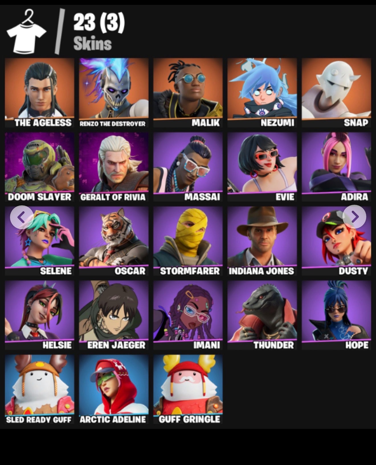 23 SKINS / Indiana Jones FA