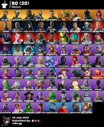 ALL PLATFORMS | 80 SKINS | THE REAPER | MASTER CHIEF | ROGUE - Accelix