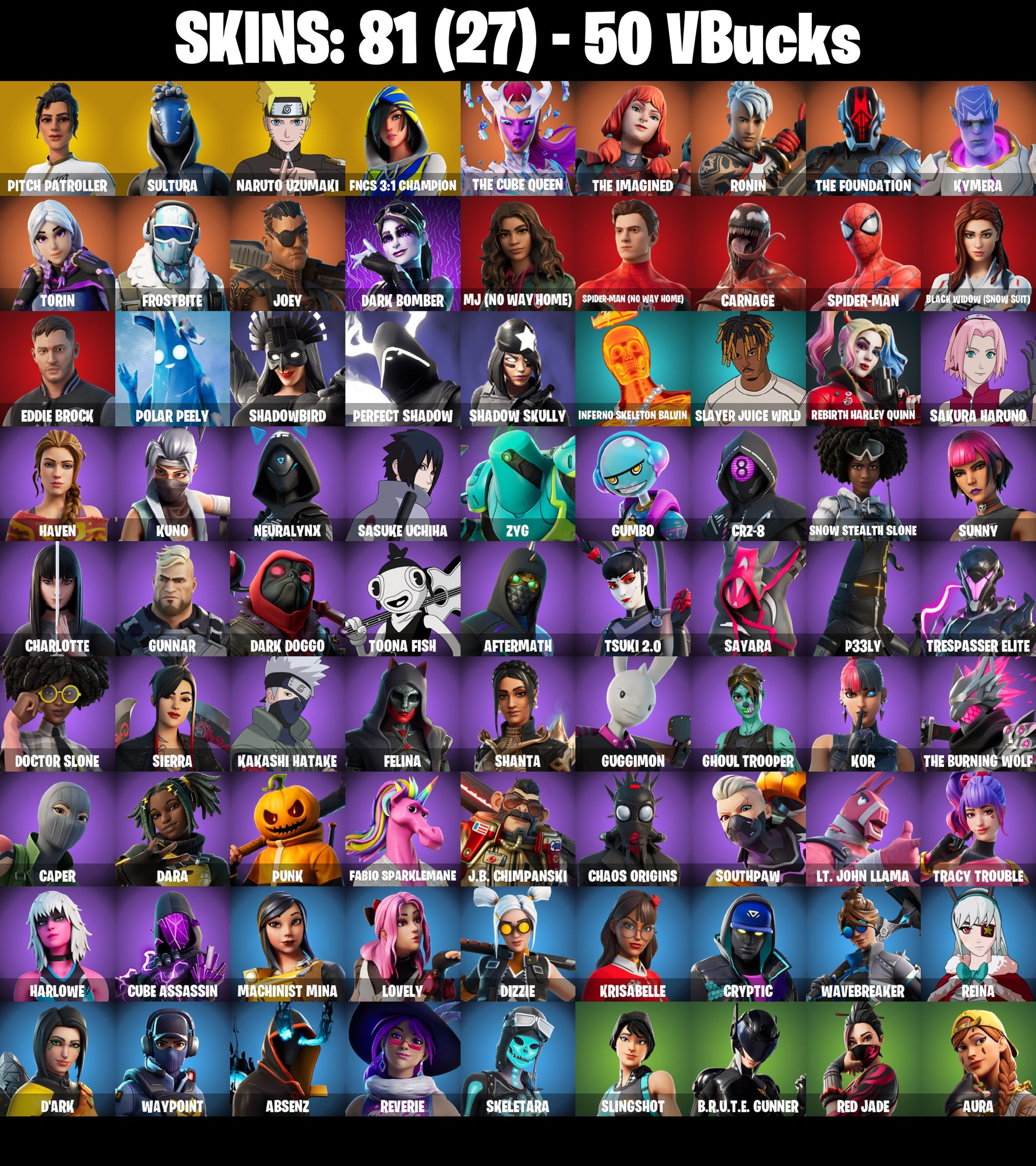 81 SKINS | PITCH PATROLLER | SULTURA | NARUTO
 [PC/PSN/XBOX] - Accelix