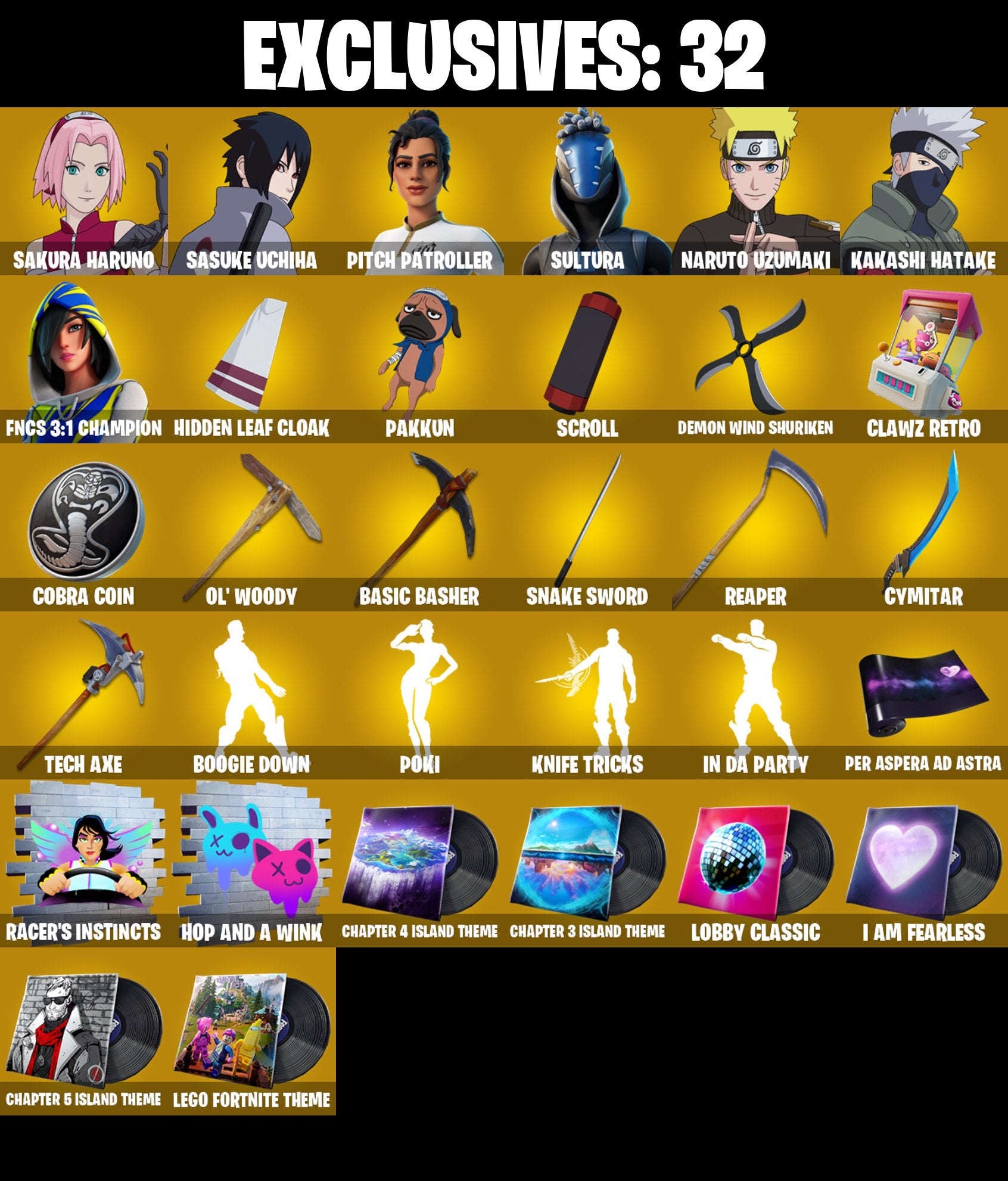 81 SKINS | PITCH PATROLLER | SULTURA | NARUTO
 [PC/PSN/XBOX] - Accelix